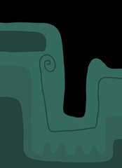 Abstract image for printing. Picture for modern interiors. The picture is painted by hand on a tablet.