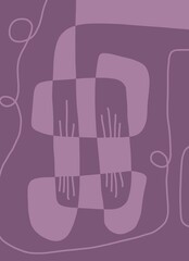 Abstract image for printing. Picture for modern interiors. The picture is painted by hand on a tablet.