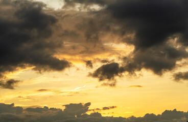 Sunset background. Beautiful sky with colorful clouds. 