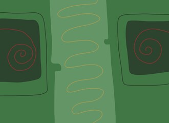 Abstract image for printing. Picture for modern interiors. The picture is painted by hand on a tablet.