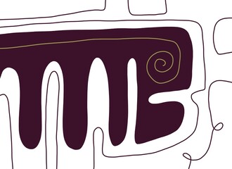 Abstract image for printing. Picture for modern interiors. The picture is painted by hand on a tablet.