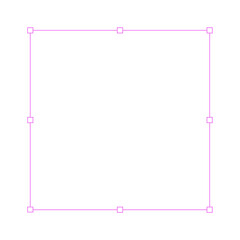 Adjustable Pink Selection Box Interface Element for Image Editing Software on a Transparent Background.	