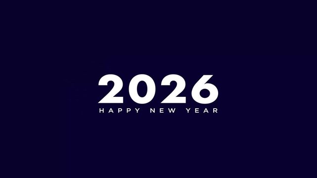 elegant 2026 new year fireworks display creative night sky animation with celebration 4K party display