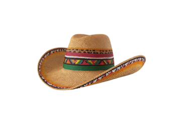 Mexican Sombrero Hat 3D Rendering Isolated on Transparent Background