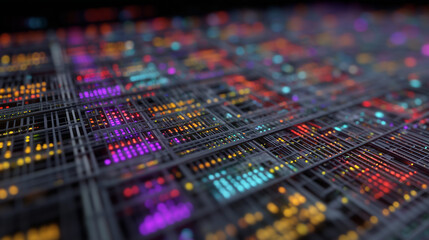 Futuristic SQL Database Architecture Visualization - Glowing 3D Digital Network Schema