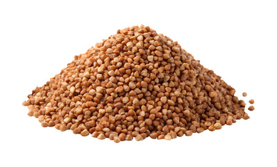 Pile of buckwheat isolated on transparent background