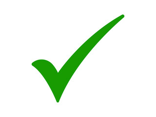 Isolated Flat Green Check Icon PNG on Transparent Background