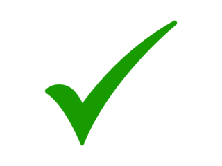 Isolated Flat Green Check Icon PNG on Transparent Background