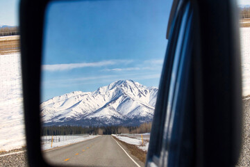 Snowy mountain in Delta Junction