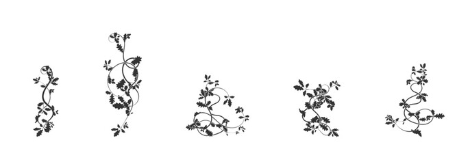 Oak elements for creating seamless patterns vector