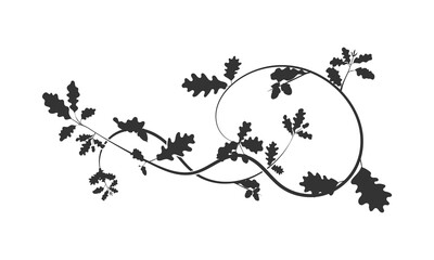 An element for creating an ornament: oak weaving