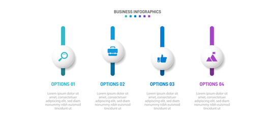 Progress bar featuring 4 arrow-shaped elements, symbolizing the four stages of business strategy and progression. Clean timeline infographic design template. Vector for mobile presentation.