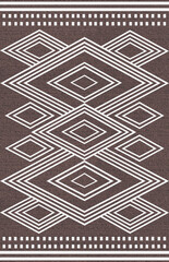 Traditional Berber Rug Pattern &ndash; Moroccan Carpet Design &ndash; Ethnic Geometric Background