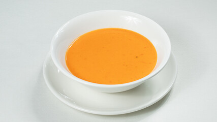 Lentil soup bowl isolated