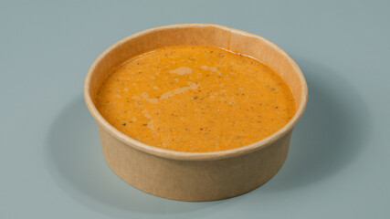 Lentil soup bowl isolated
