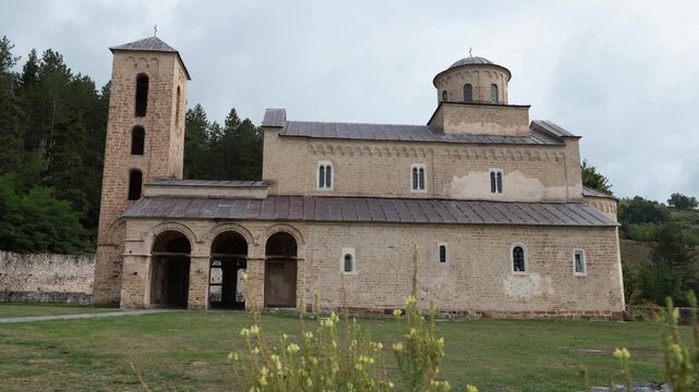  Serbian monastery Sopocani - Orthodox monastery located near city of Novi Pazar