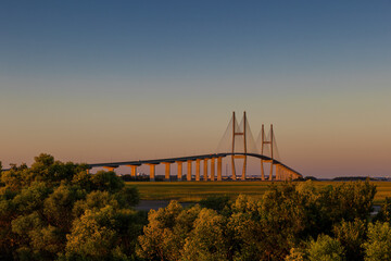 Sidney Lanier Bridge connecting Georgia Coatal mainland to the Barrier Islands.
