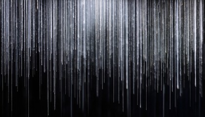Rainfall Effect Silvery Vertical Streaks Cascading Down A Dark Backdrop