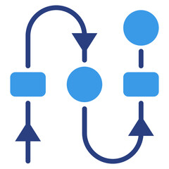 Obraz premium Workflow Diagram Icon Element For Design