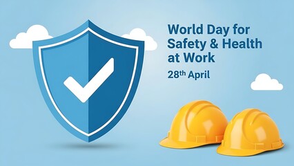 Celebrating world day for safety and health at work on april 28 with safety equipment icons