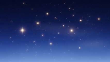 Fototapeta premium Night Sky Background With Bright Stars And Blue Gradient.