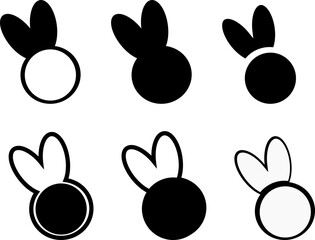 Simple Black Bow Vector Graphic Sets