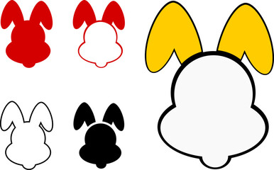 Bunny Silhouette Illustration Sets