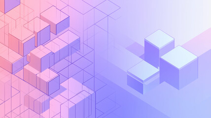 Presentation background featuring isometric cube pattern.