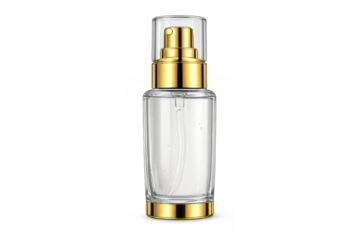 Elegant Clear Spray Bottle Mockup on transparent background image.