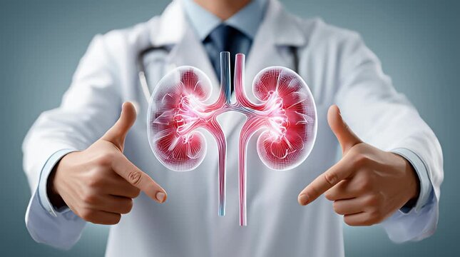 Medizinische Illustration der menschlichen Nieren &ndash; Nierenfunktion und Gesundheit