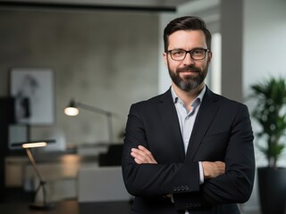 Professional man in office setting