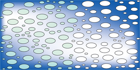 Abstract digital graphic background with an intricate pattern of light blue and white oval shapes, creating a dynamic visual flow on a gradient blue canvas