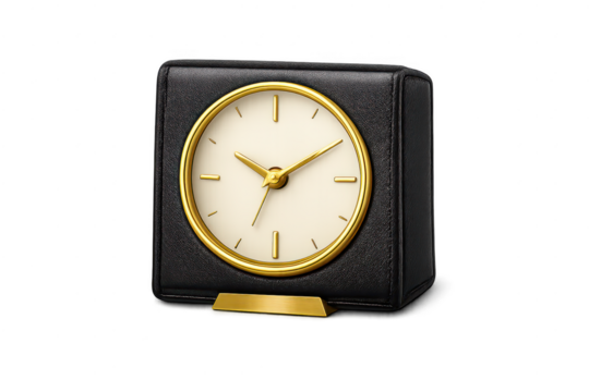 Elegant clock with transparent background for graphic design needs. - Powered by Adobe