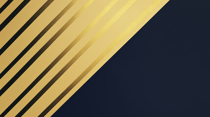 Gold diagonal line presentation background. Elegant business slide template.