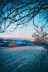 Photography from Kronborgs&aelig;tergrenda at rural Toten, Norway, in December 2025.