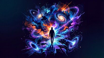 Obraz premium Walking Beyond Reality – T-Shirt Version