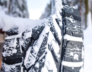 Snowy tire tread