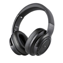 High quality black wireless headphones with sleek design