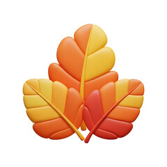 Vibrant Autumn Leaves Illustration Featuring Carton Texture