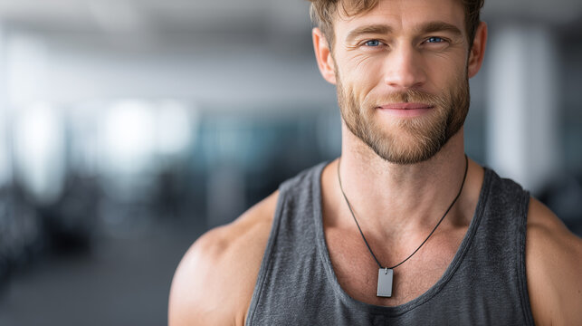 Attraktive sportliche Menschen im modernen Fitnessstudio &ndash; authentische Portr&auml;ts