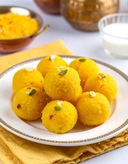 Sweet balls on a plate