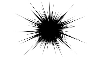 White explosion on black background abstract dynamic energy