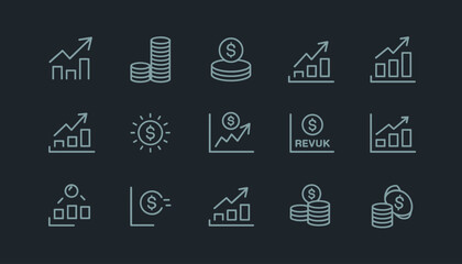 Cryptocurrency Exchange and Money Transfer Icon Set for Digital Finance and Banking