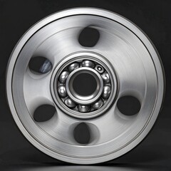 Sleek metal pulley with bearing
