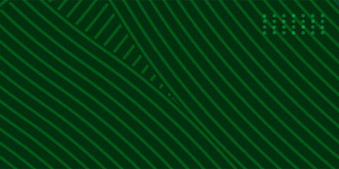 Farm green banner, organic abstract background with fields. Wavy green stripes, natural organic products. Ecological background. Striped farmer green pattern. Vector