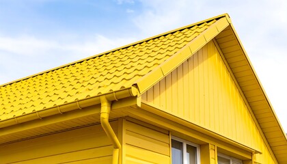 Vivid yellow house roof
