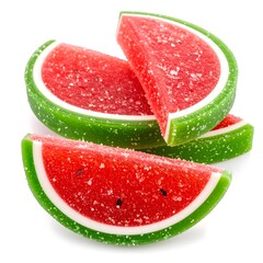 Watermelon-shaped fruit candies