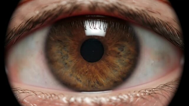 Macro Brown Iris Constrict