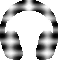 Headphones Dot Pattern Music Audio Technology Concept