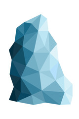 An isolated ice mountain on a white background.